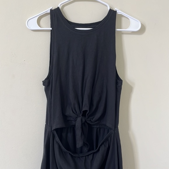 Aerie Black Dark Grey Cut-Out Knit Dress Size Small - Picture 3 of 9